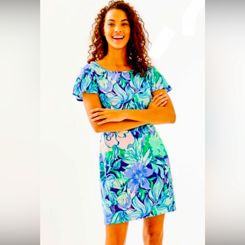 Lilly Pulitzer Dress XS - Marah Party Thyme Blue